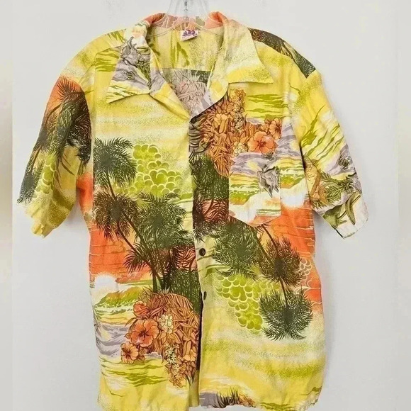 SUNDEK Hawaiian Shirt Size XL EUC Button Down Vintage - Picture 1 of 9